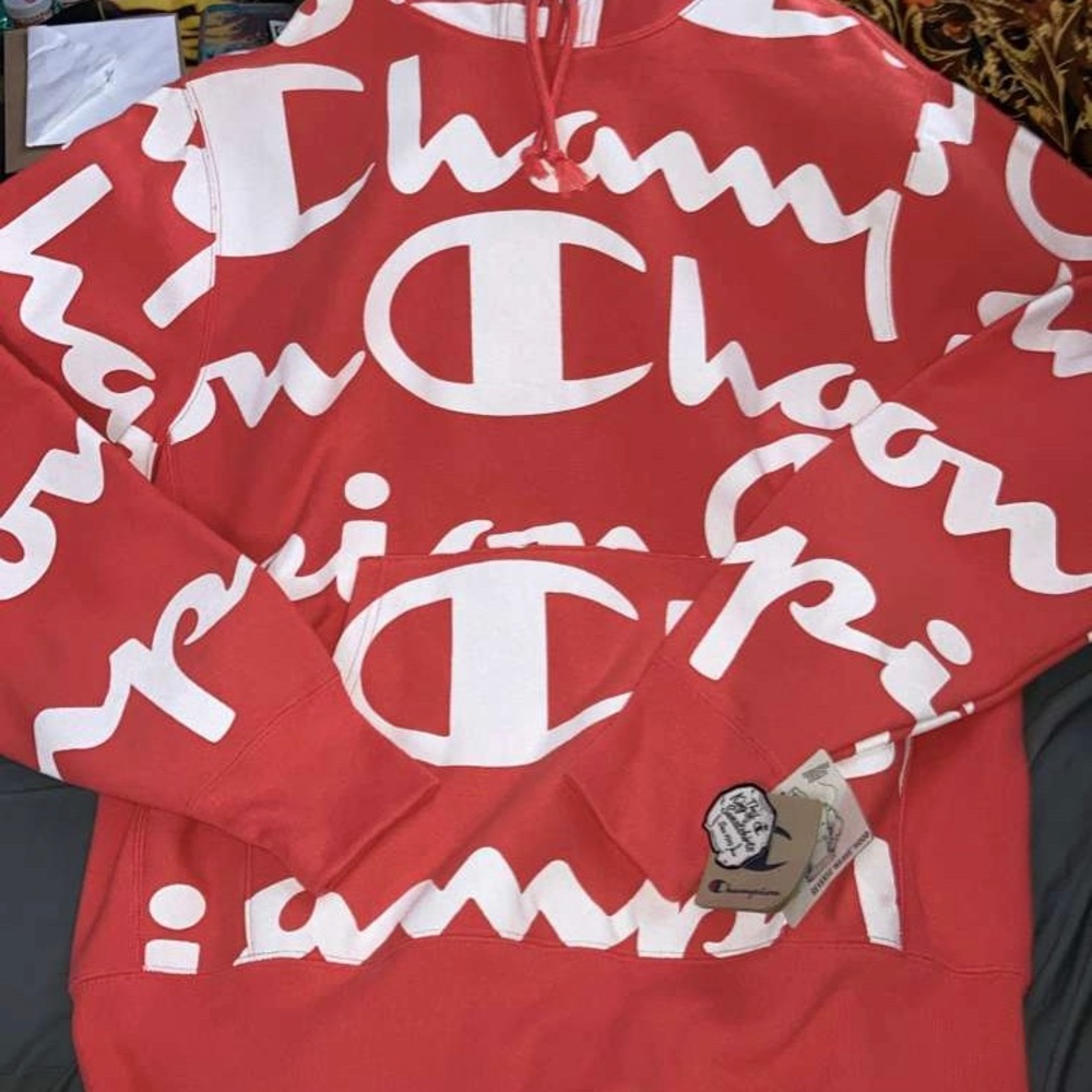 Champion Hoodie Coral Color Men’s Size Large